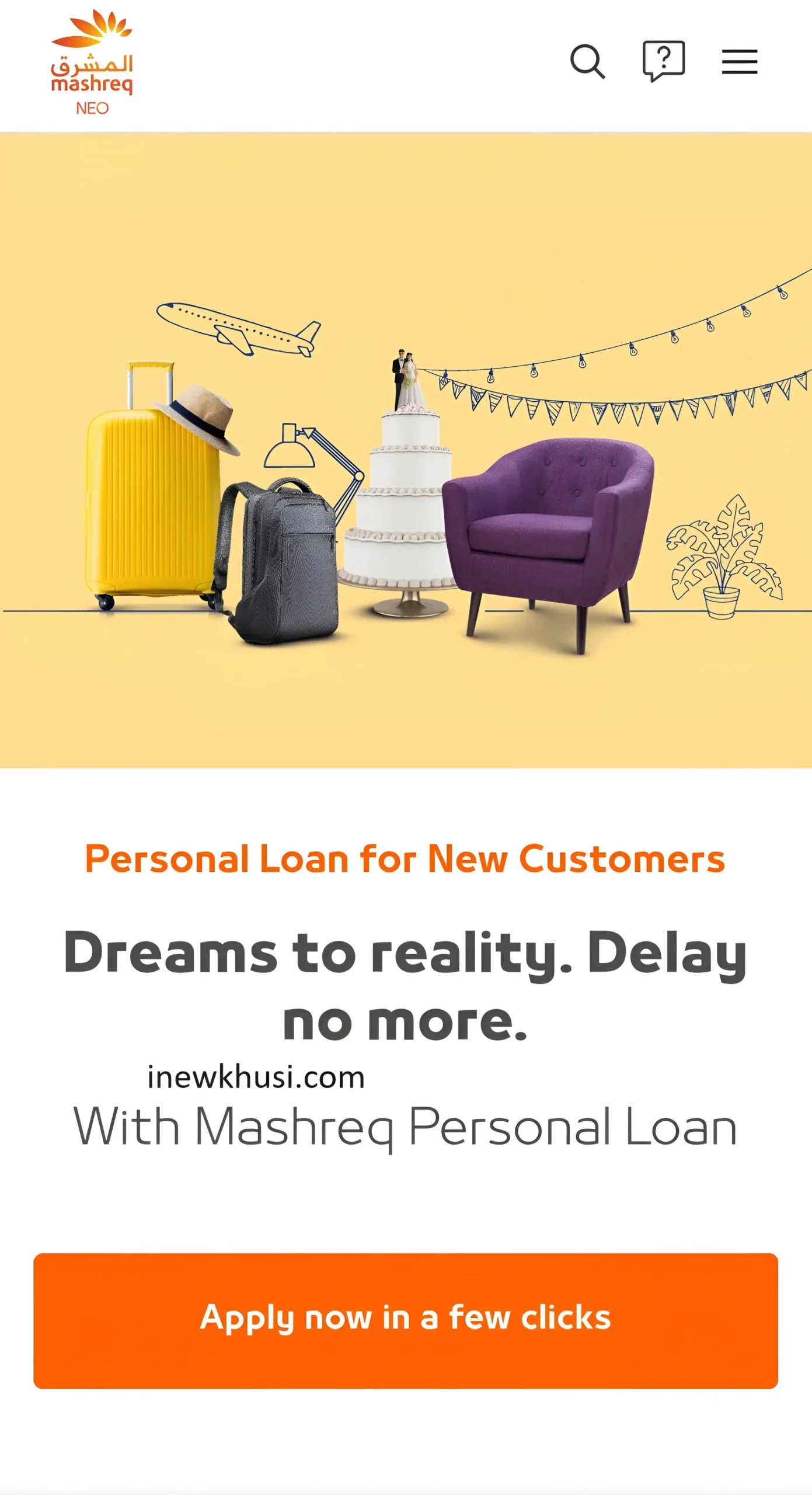 Apply for Mashreq Bank Personal Loan for New Customers Step By Step Process