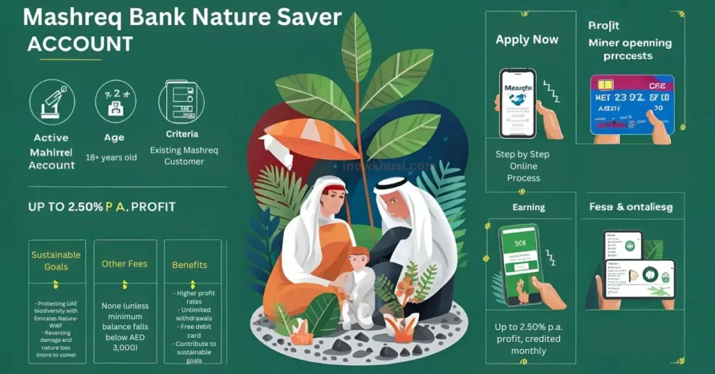 Mashreq Bank Nature Saver Account Opening online in Dubai UAE 