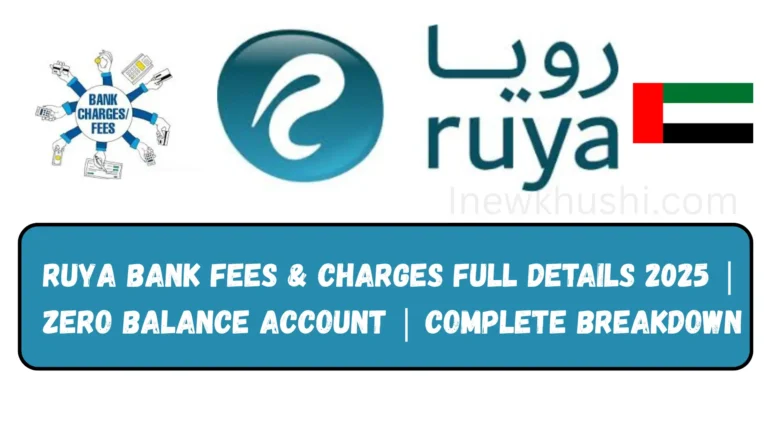 Ruya Bank Fees & Charges Full Details 2025 | Zero Balance Account | Complete Breakdown