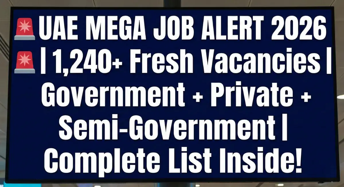 🇦🇪 UAE JOBS UPDATE January 2026 1,240+ Government & Private Sector Vacancies Apply Before Deadline! (1)