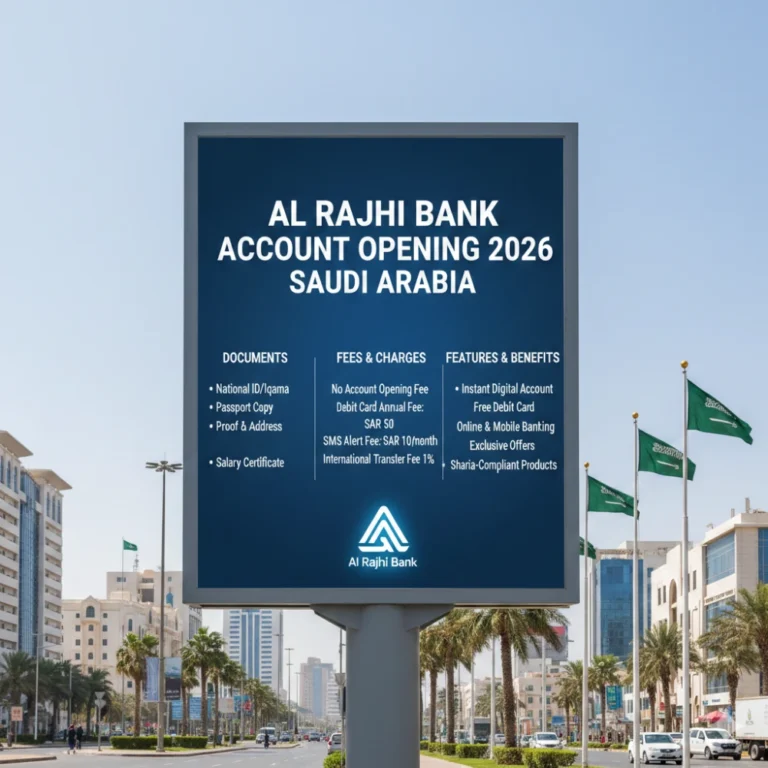 Al Rajhi Bank Account Opening 2026 SAUDI ARABIA Documents, Fees Charges, Features Benefits