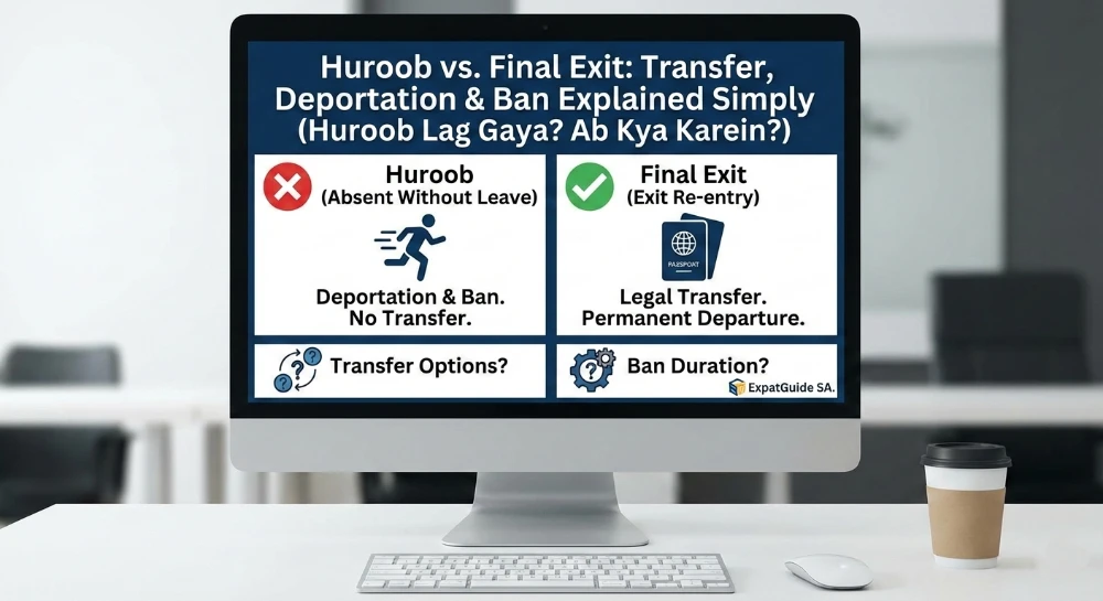 Huroob vs. Final Exit Transfer, Deportation & Ban Explained Simply (Huroob Lag Gaya Ab Kya Karein)