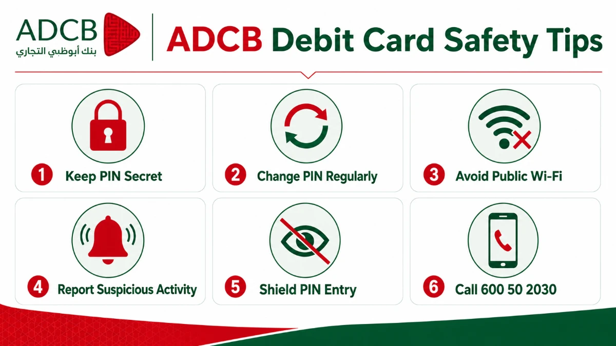 ADCB debit card safety and security tips for UAE customers