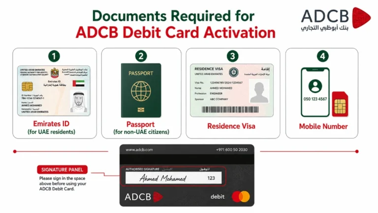 Documents Required for ADCB Debit Card Activation Dubai Credit Card