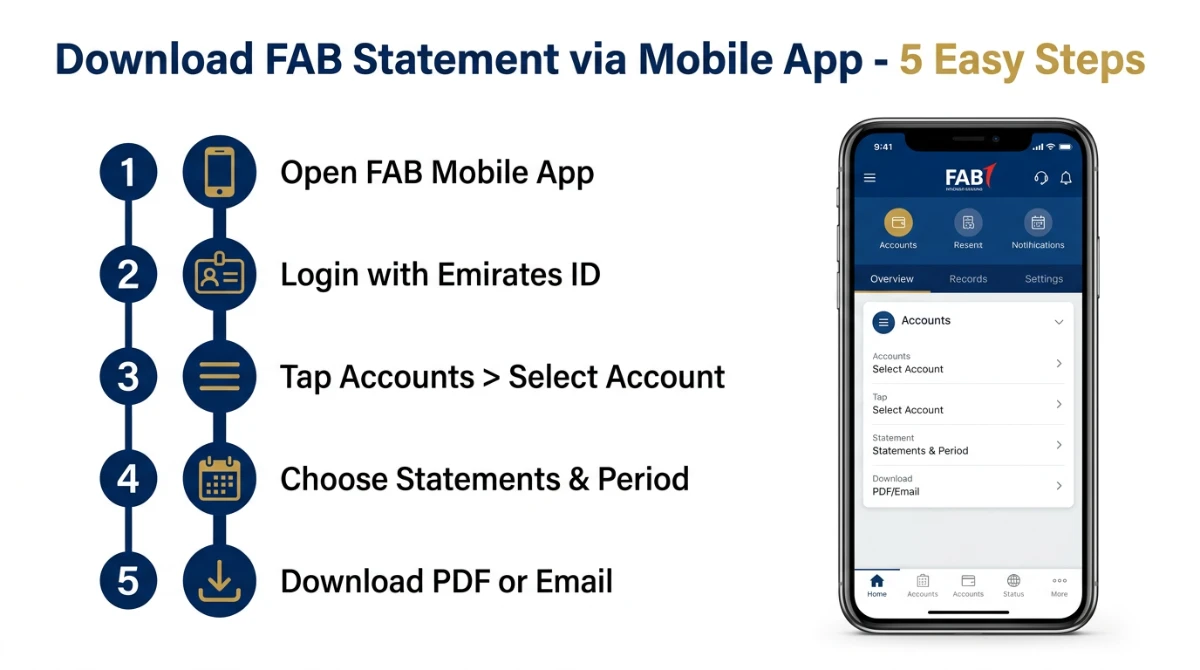 Download FAB statement via FAB Mobile app &mdash; 5 step guide UAE