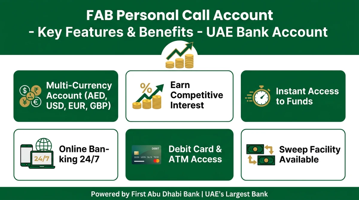 FAB Personal Call Account Features and Benefits UAE Bank Account