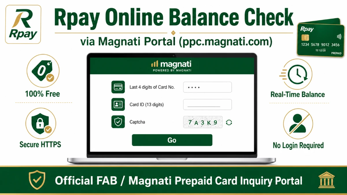 Rpay Online Balance Check on Magnati prepaid portal ppc magnati com inquiry UAE