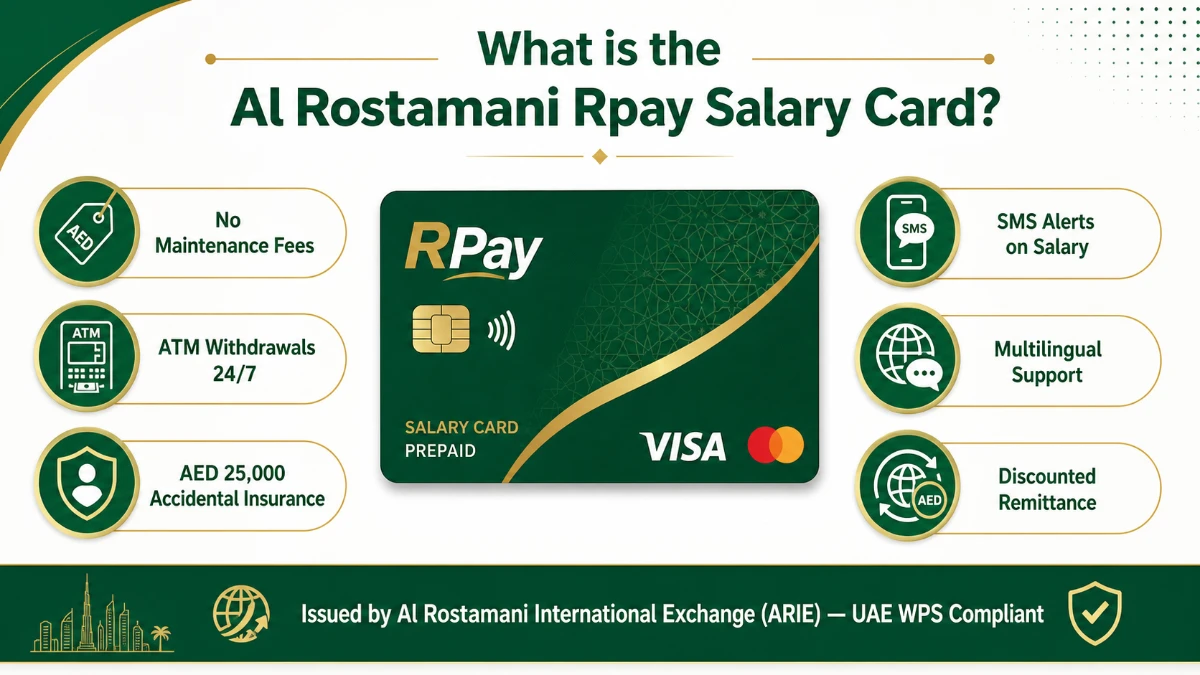 What is Al Rostamani Rpay Salary Card UAE Credit Card K7M9P