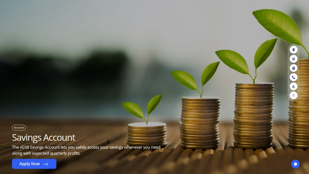 ADIB savings account opening online eligibility and documents infographic