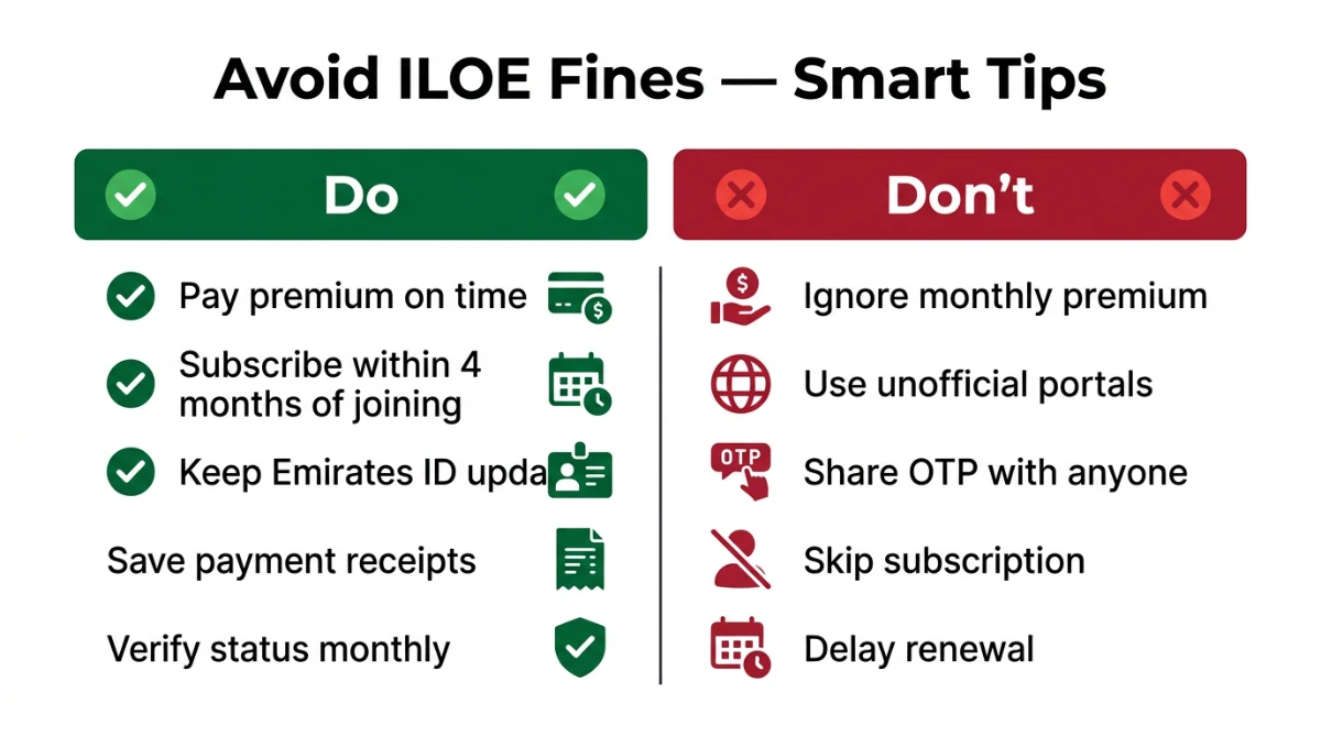 Do and don't tips to avoid ILOE fines in UAE